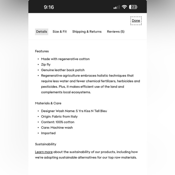 NWOT Denim Forum “ The ‘90s Halle Skirt” size 25 - Picture 5 of 7